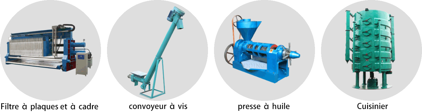 équipement pour l'huile végétale